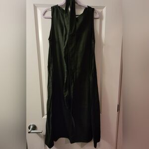 Uniqlo Linen Blend Sleeveless Dress with Unattached Linen Blend fabric belt